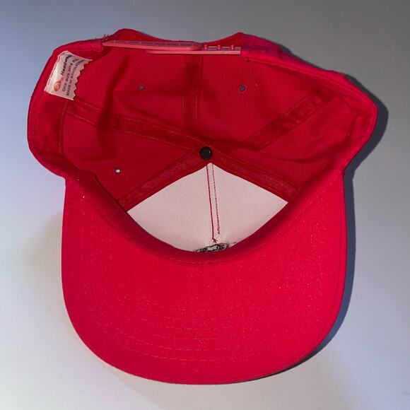 Vintage Bullfrog Embroidered YA Headwear Red Trucker Snapback Hat - Picture 5 of 5